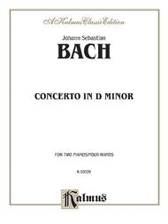 Concerto In D Minor - 2 Pianos/4 Hands