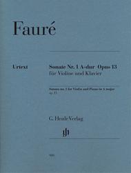 Sonata No. 1 in A Major, Op. 13 for Violin and Piano