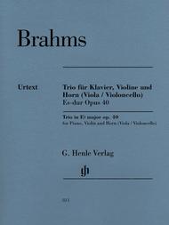 Trio in E flat major Op. 40 for Piano, Violin and Horn (Viola / Violoncello)