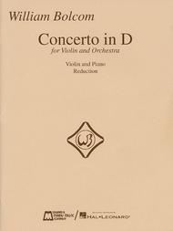 Concerto In D for Violin - Violin/Piano