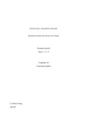 Sonatas for Piano and Violin - Volumes I-III