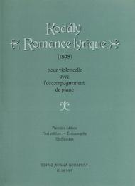 Romance lyrique (1898) pour violoncelle avec l'accompagnement de piano